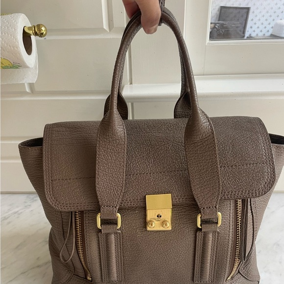 3.1 Phillip Lim Pashli Medium Leather Satchel in Feather grey - Picture 6 of 12